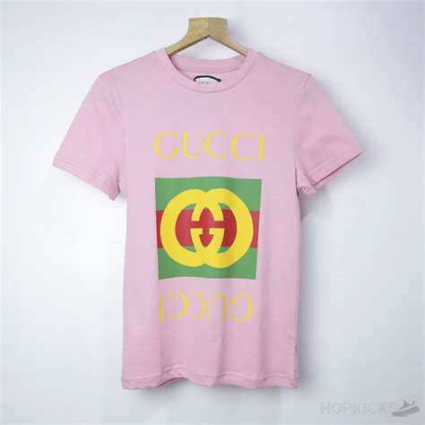 pink and yellow gucci shirt